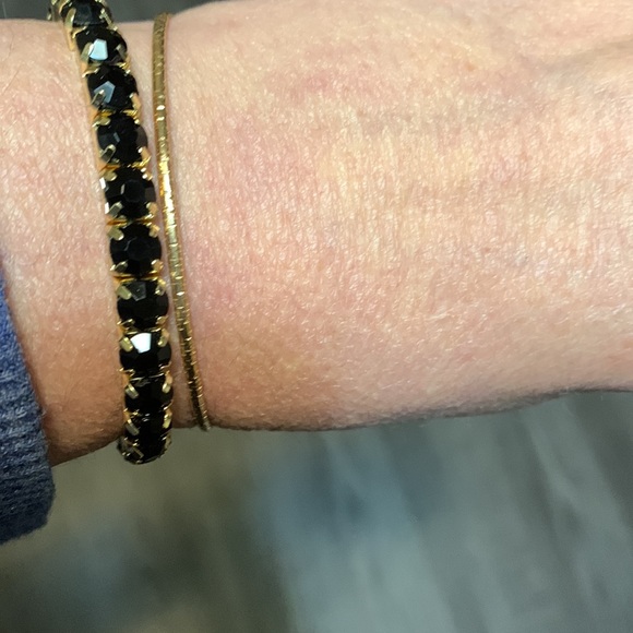 Bracelet set sparkle black and gold in colour - Picture 2 of 5